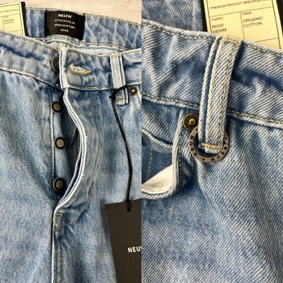 Neuw Men Size 30 Denim Trampled Ray Straight Leg Selvedge Ridge Cotton Jeans - Picture 6 of 13